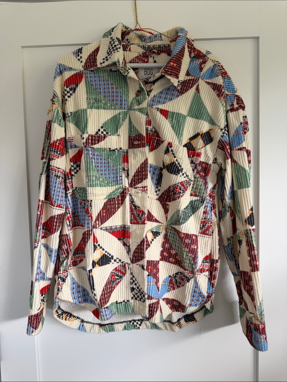 BDG Multicolor Quilted Corduroy Patchwork Jacket